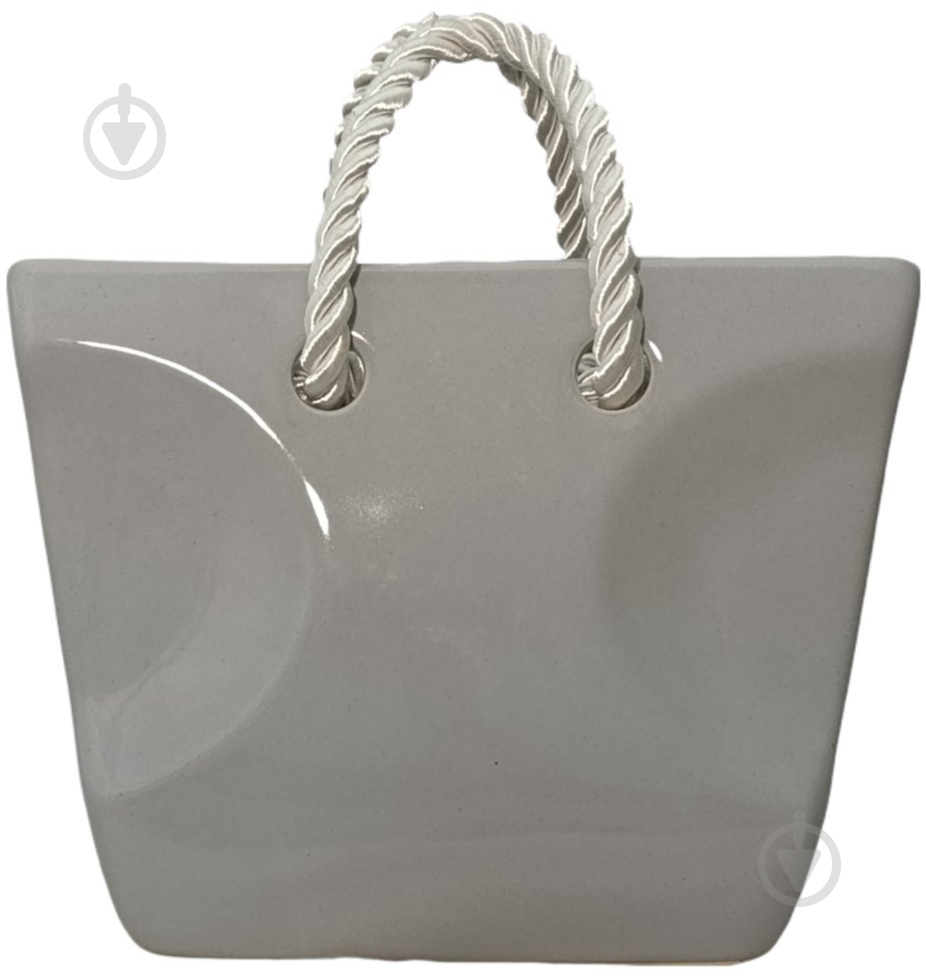 Ваза керамическая Kerama tato Сумка 16,5 см серая - фото 3 Ваза керамическая Kerama tato Сумка 16,5 см серая - фото 3