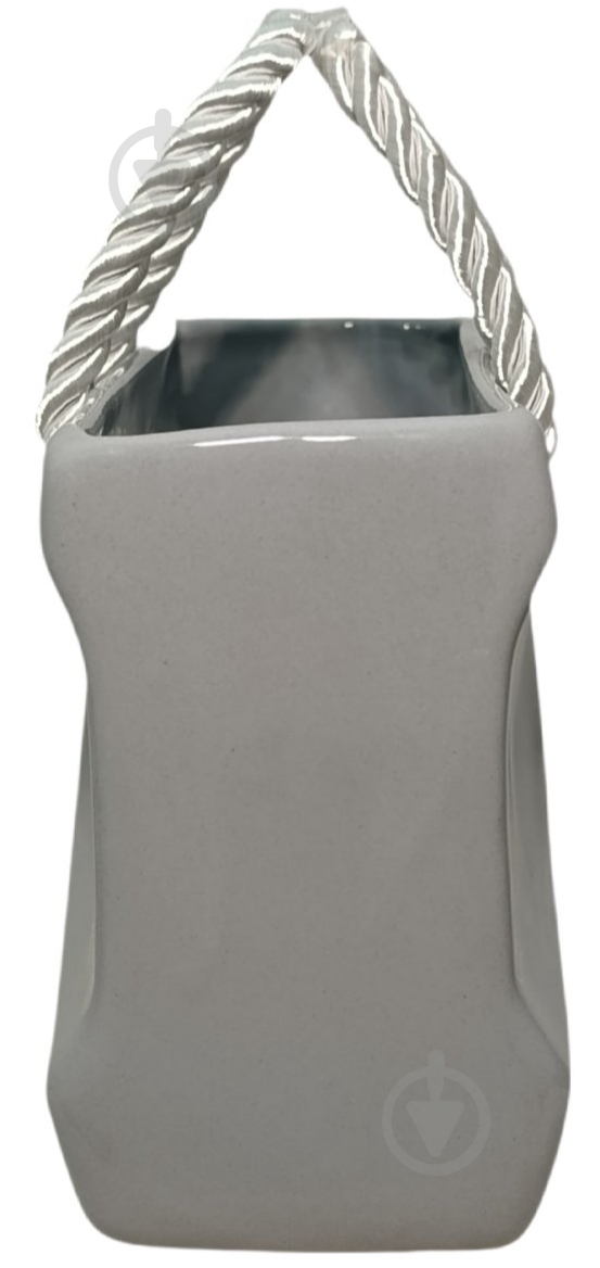 Ваза керамическая Kerama tato Сумка 16,5 см серая - фото 4 Ваза керамическая Kerama tato Сумка 16,5 см серая - фото 4