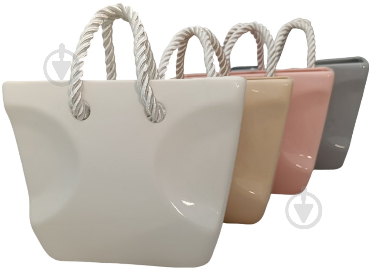 Ваза керамическая Kerama tato Сумка 16,5 см серая - фото 7 Ваза керамическая Kerama tato Сумка 16,5 см серая - фото 7