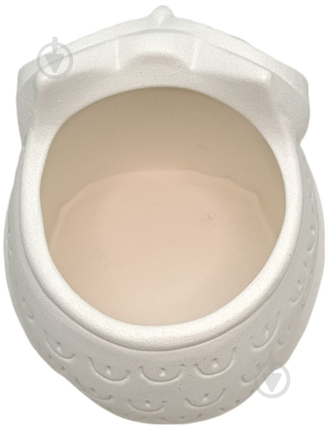 Кашпо керамическое Kerama tato Сова 14 см белая - фото 6