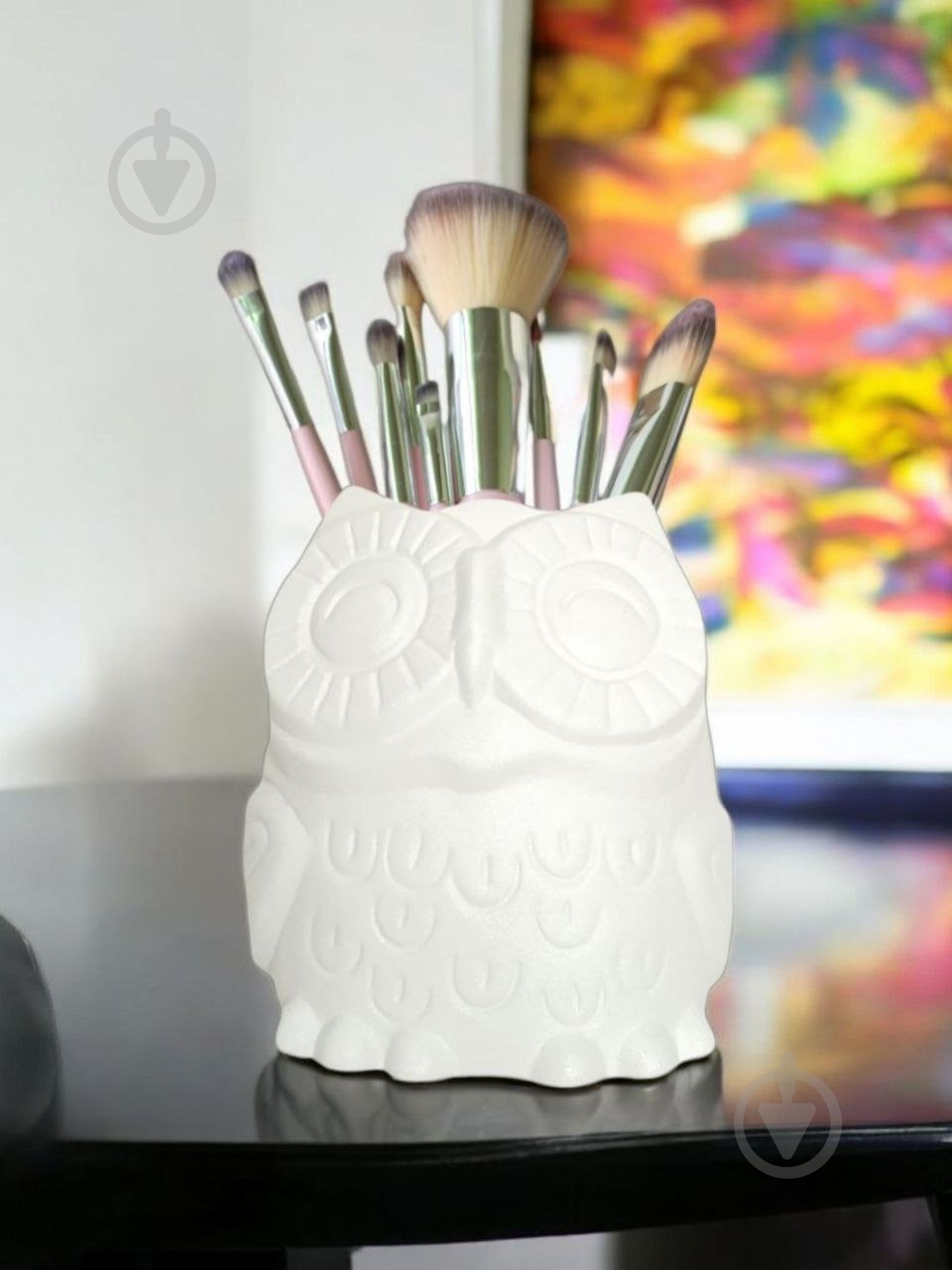 Кашпо керамическое Kerama tato Сова 14 см белая - фото 8