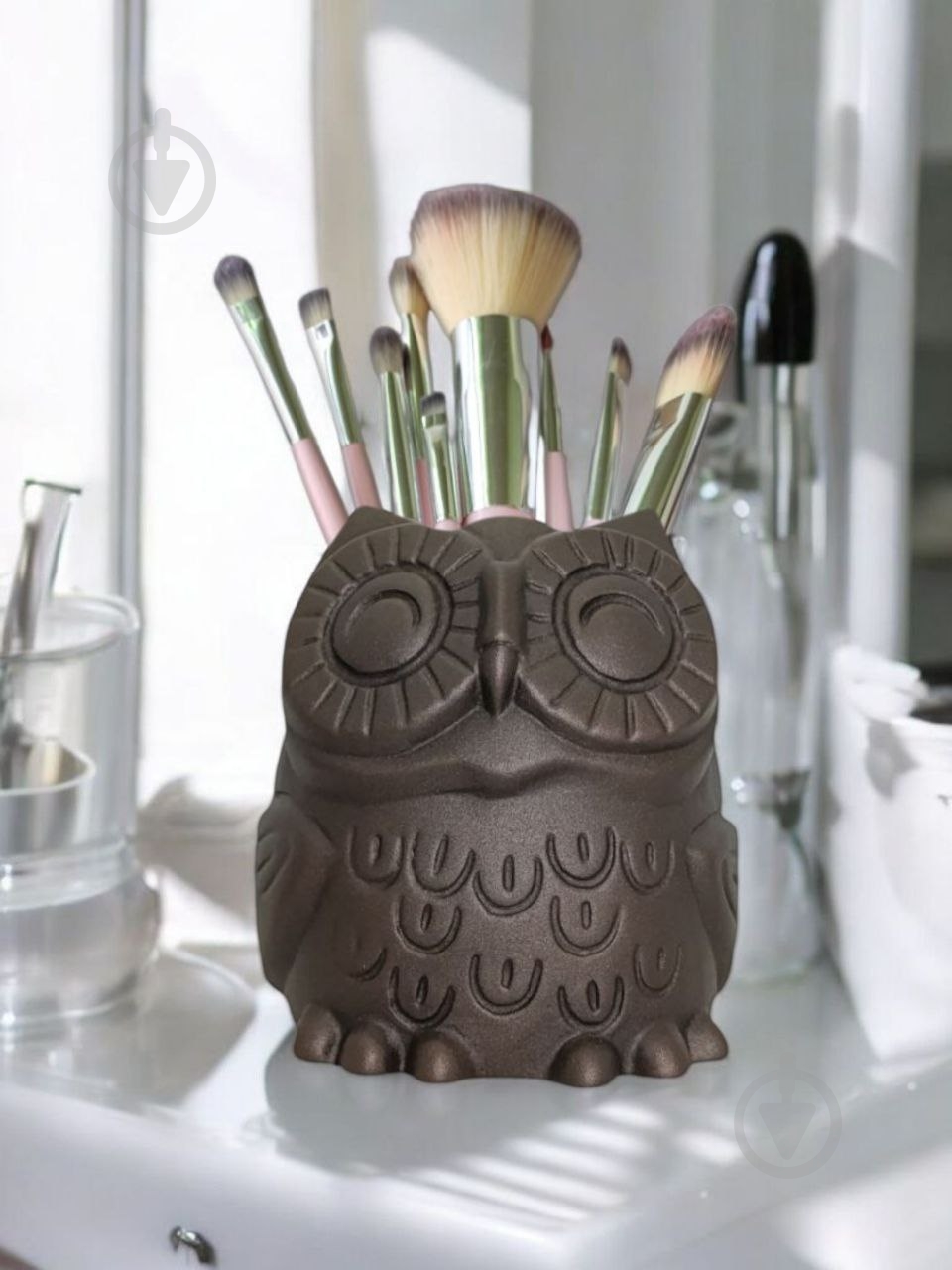 Кашпо керамическое Kerama tato Сова 14 см медь - фото 10