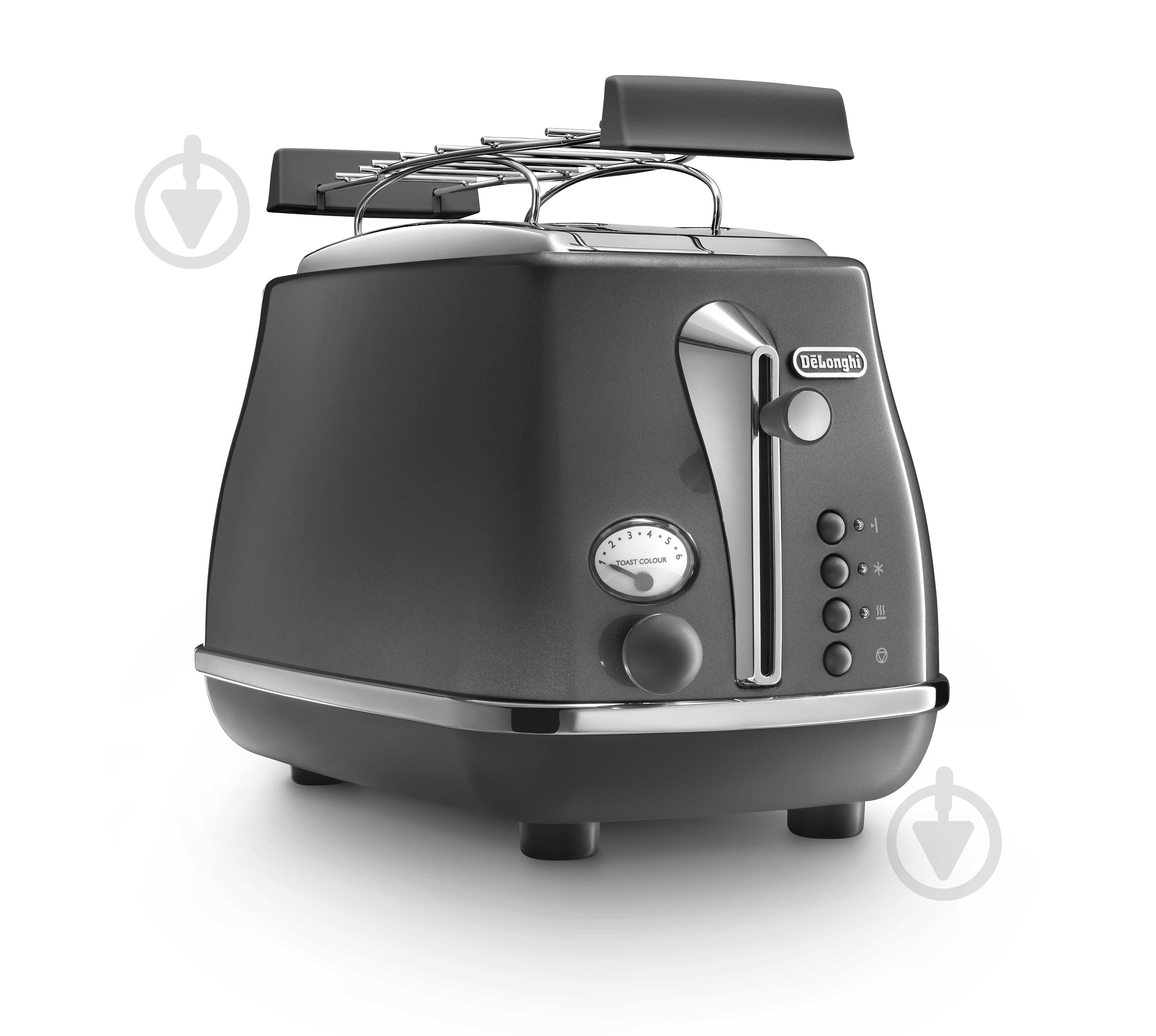 Тостер Delonghi CTOT2103.GY Icona Metallics - фото 2 Тостер Delonghi CTOT2103.GY Icona Metallics - фото 2