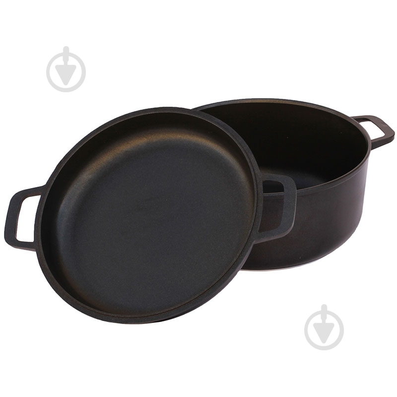 Кастрюля Biol с антипригарным покрытием с крышкой-сковородой 5 л К502Р - фото 2