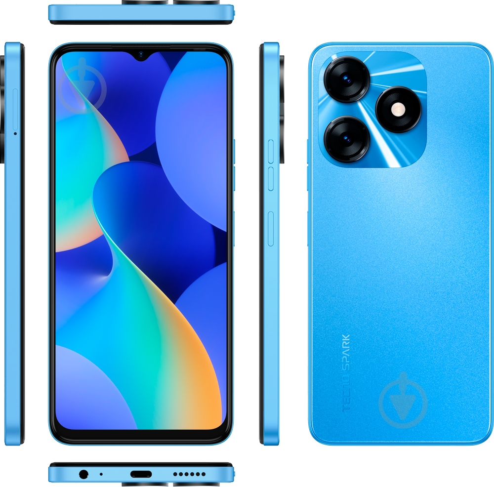 Смартфон Tecno Spark 10 (KI5q) 4/128GB meta blue (4895180797712) - фото 6 Смартфон Tecno Spark 10 (KI5q) 4/128GB meta blue (4895180797712) - фото 6