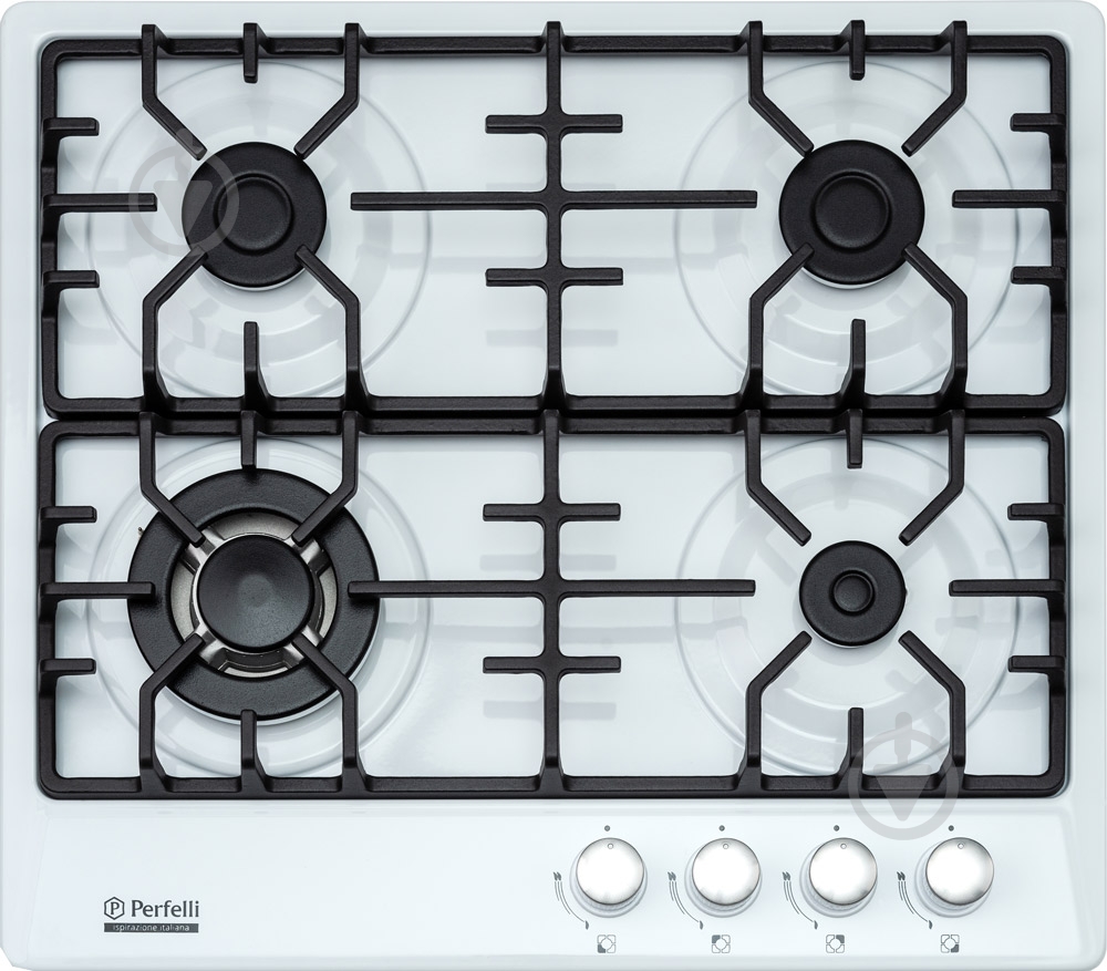 Варильна поверхня газова Perfelli HGM 61620 WH - фото 1
