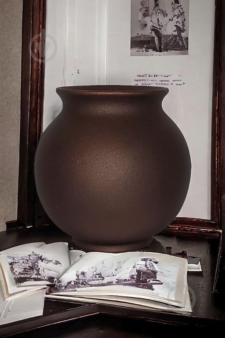 Ваза керамическая Kerama tato Сфера 16,5 см медь - фото 8