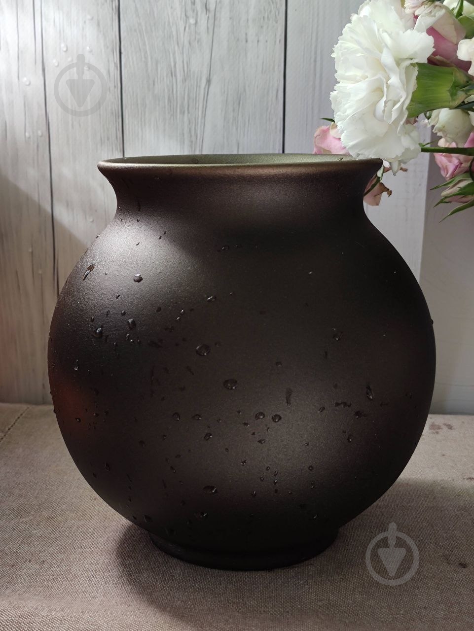 Ваза керамическая Kerama tato Сфера 16,5 см медь - фото 9