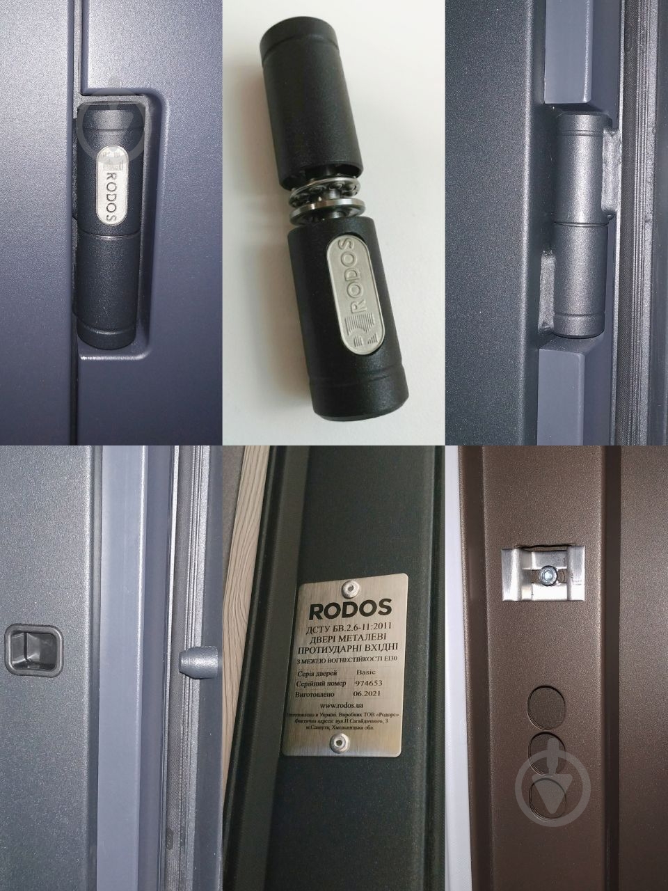 Двері вхідні Rodos Basic Baz 002 графіт 2050x960 мм ліві - фото 15