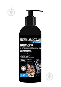 Шампунь UNiCUM з хлоргексидином 4% 200 мл для домашніх тварин - фото 1