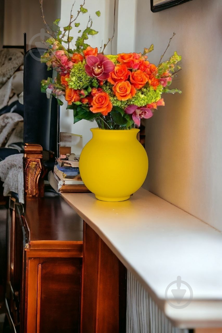 Ваза керамічна Kerama tato Сфера 16,5 см лимон - фото 9 Ваза керамічна Kerama tato Сфера 16,5 см лимон - фото 9