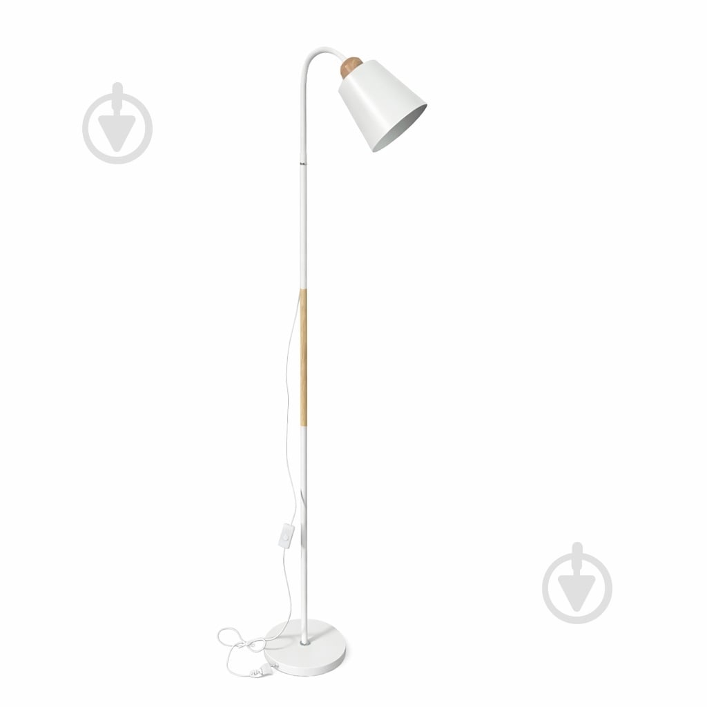 Торшер Bergs 40 Вт E27 білий 1060-FL-1 White - фото 1