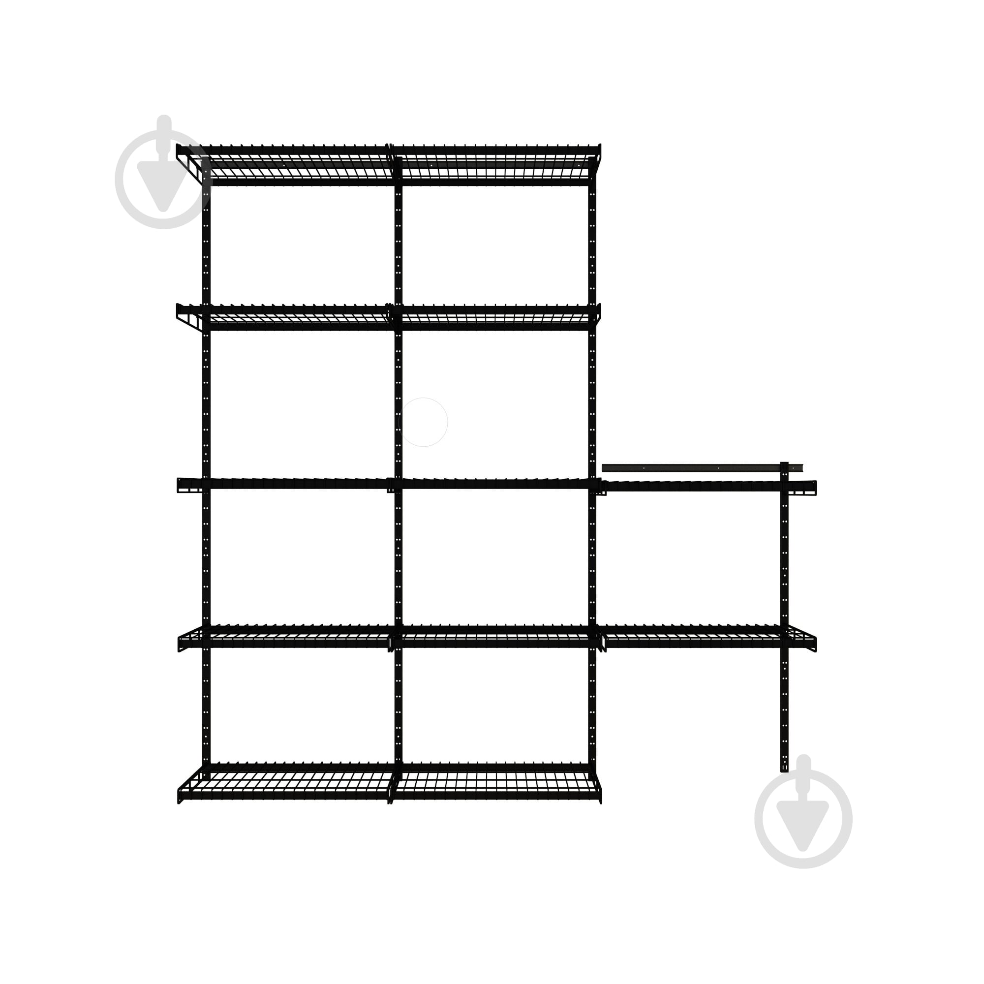 Гардеробная система Kolchuga 1800x2000x350 мм Smart Black черный - фото 1 Гардеробная система Kolchuga 1800x2000x350 мм Smart Black черный - фото 1