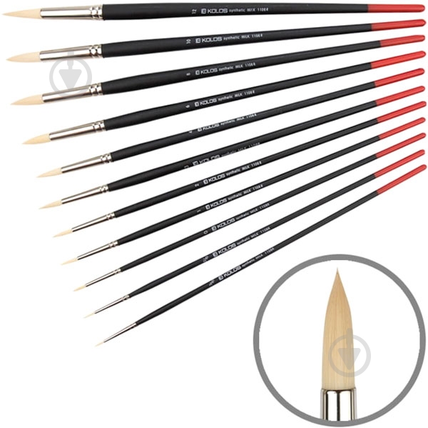 Кисть круглая 1108R № 0 Kolos - фото 1