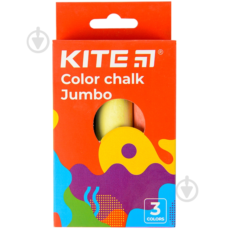 Крейда кольорова D22 мм K22-077-2 3 кольори KITE - фото 1