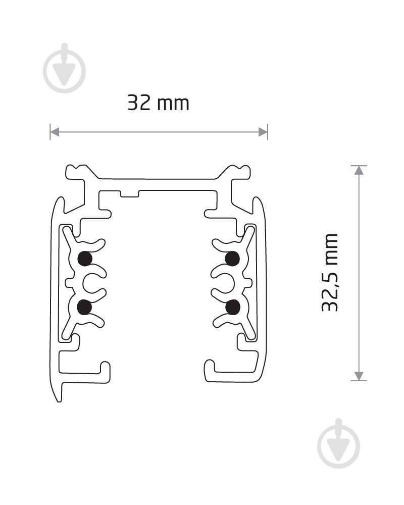 Шинопровід Nowodvorski чорний 8714 - фото 2