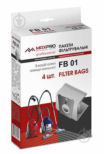 Бумажный мешок-пылесборник MaxPro FB 01 одноразовый мешок-пылесборник - фото 1