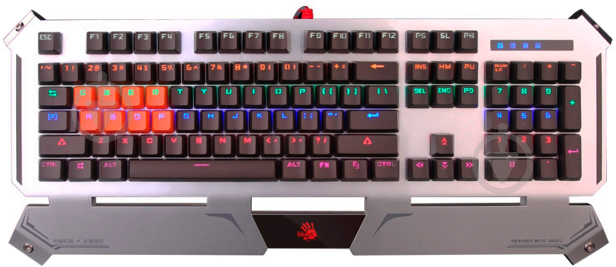 Клавиатура A4Tech (B740A) USB black/silver - фото 1