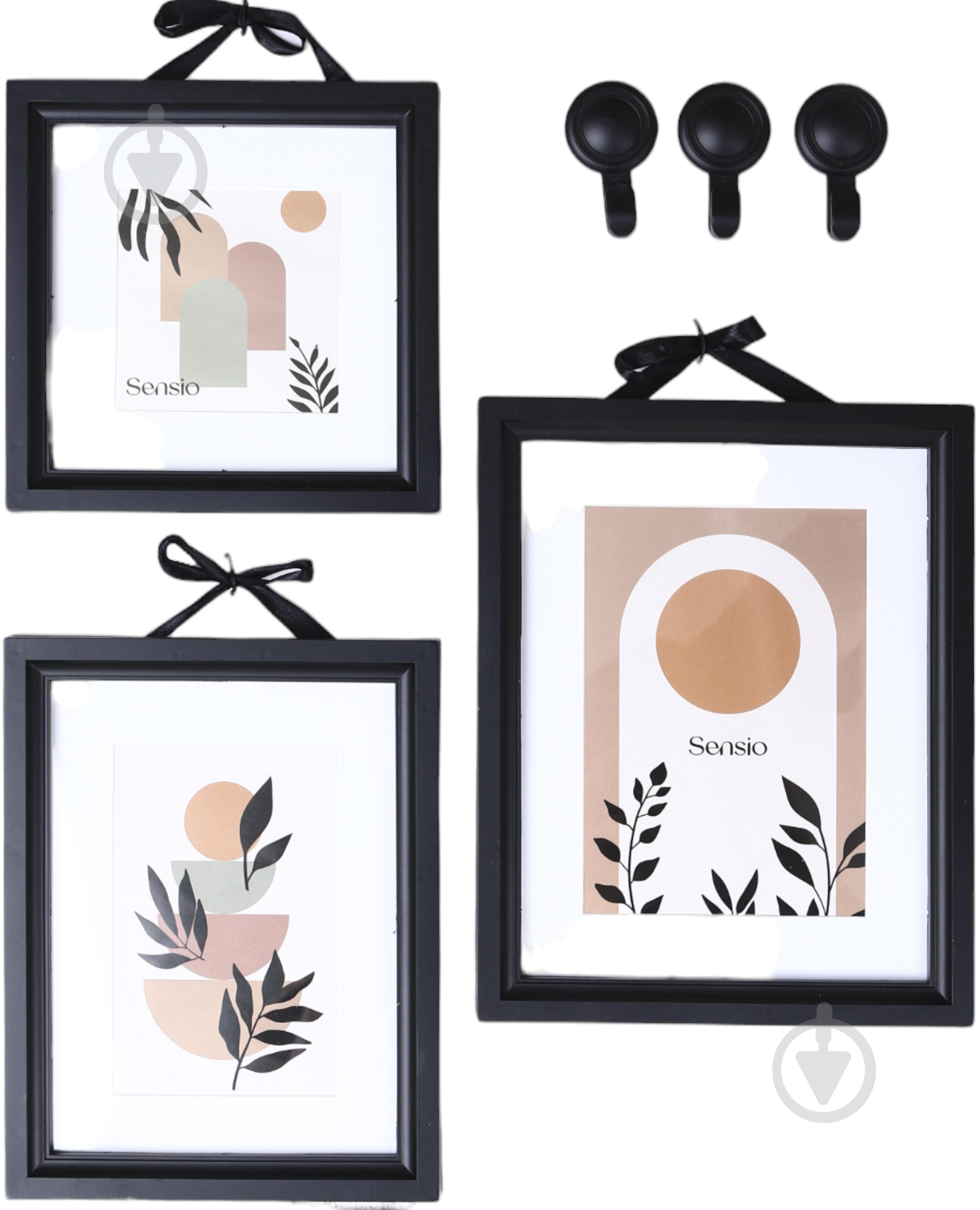 Фотоколлаж Sensio BW 3 фото 10x10/10x15/12x17 см черный - фото 1