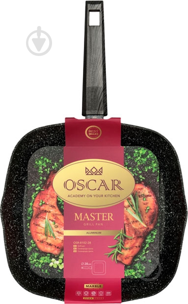 Сковорода Oscar Master гриль 28 см OSR-8102-28 - фото 3 Сковорода Oscar Master гриль 28 см OSR-8102-28 - фото 3
