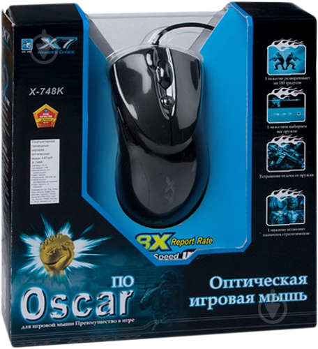 Мышь A4Tech X-748K USB black - фото 3