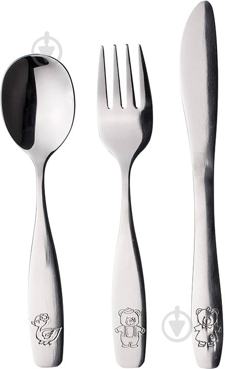 Набор столовых приборов детский Banquet Животные 3 предмета 41WF8503PCS - фото 1