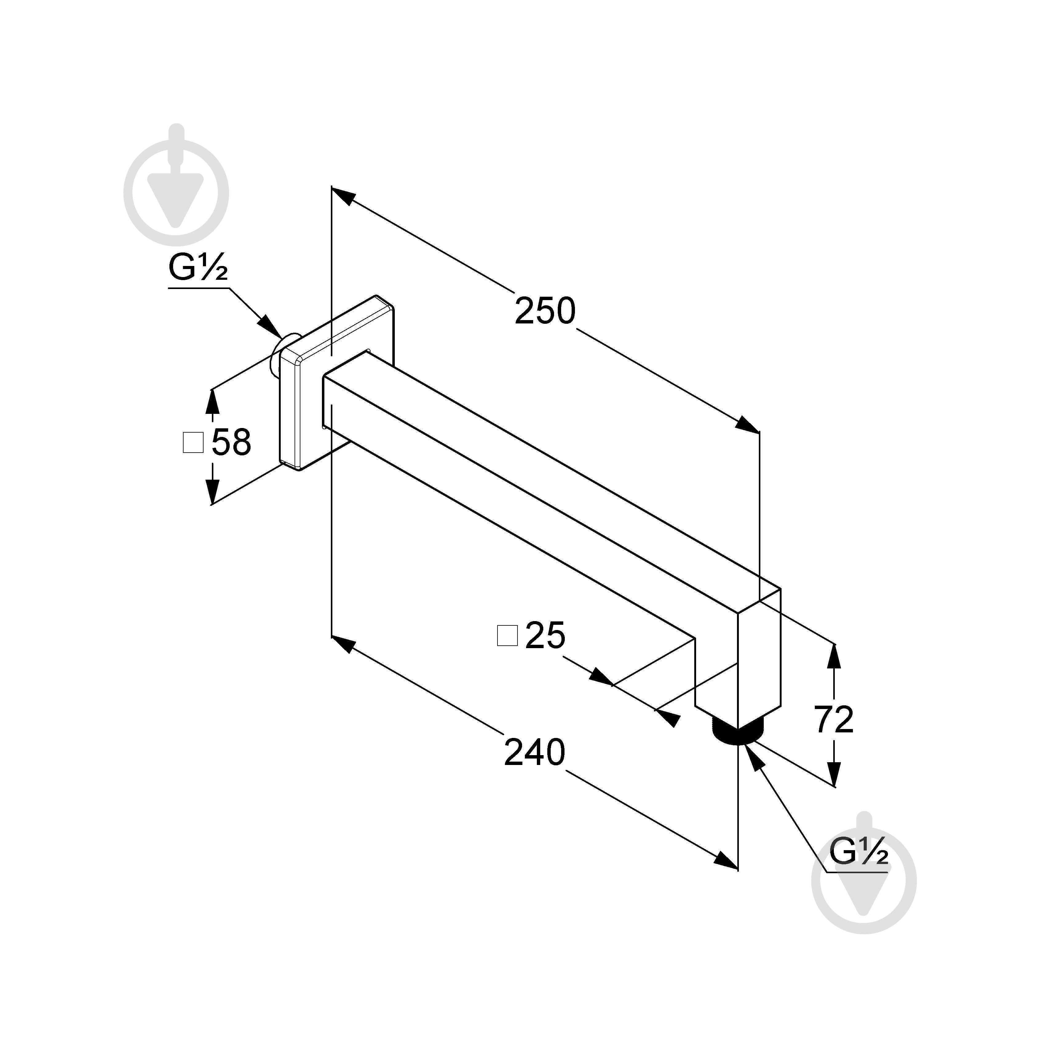 Кронштейн настенный для душа Kludi A-QA 665430500 - фото 2 Кронштейн настенный для душа Kludi A-QA 665430500 - фото 2