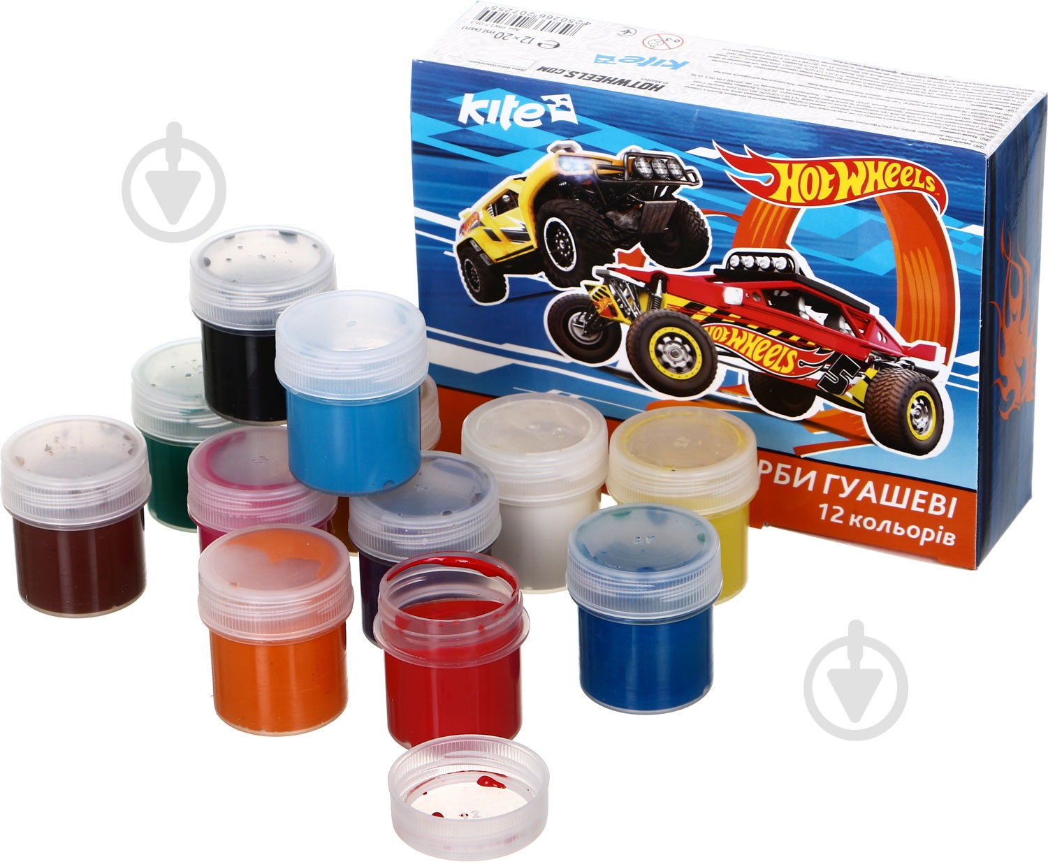 Краски гуашевые 12 шт. Hot Wheels - фото 1 Краски гуашевые 12 шт. Hot Wheels - фото 1