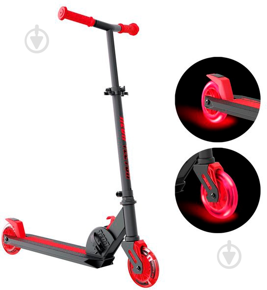 Самокат Neon Vector красный темный N101178 - фото 2 Самокат Neon Vector красный темный N101178 - фото 2