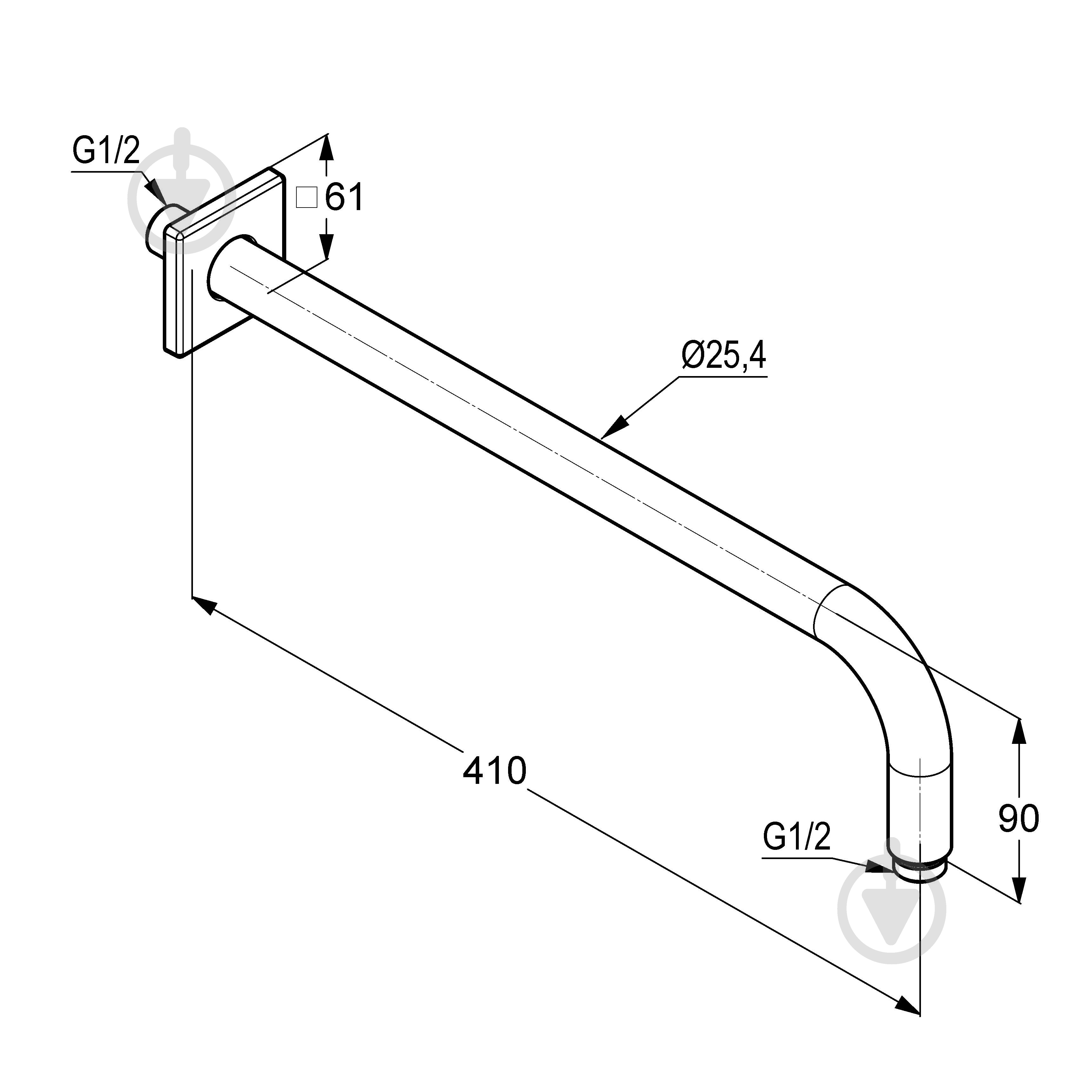 Кронштейн настенный для душа Kludi A-QA 665349100 - фото 2 Кронштейн настенный для душа Kludi A-QA 665349100 - фото 2