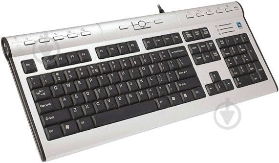 Клавиатура A4Tech (KL-7MUU) USB black/silver - фото 1 Клавиатура A4Tech (KL-7MUU) USB black/silver - фото 1