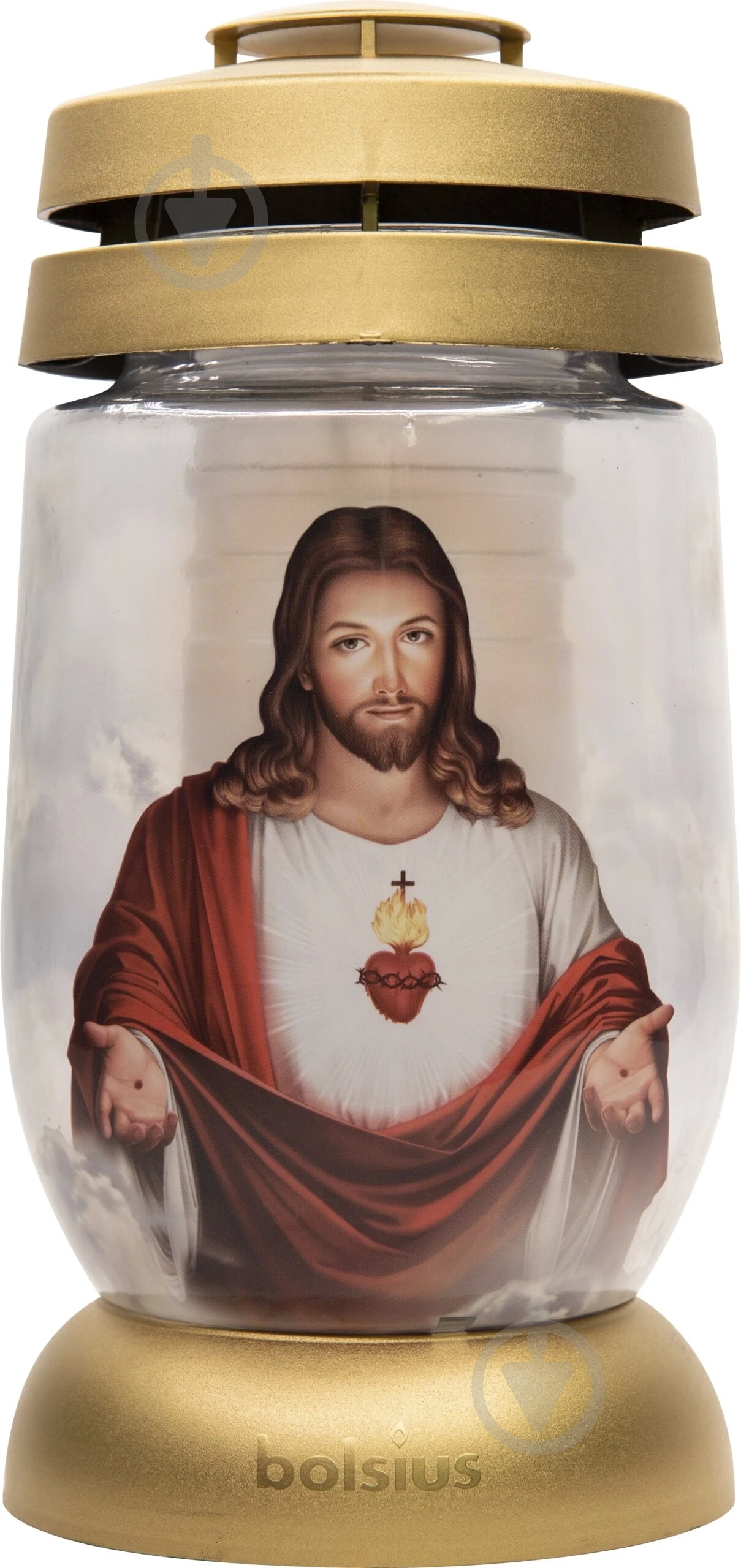 Лампада Bolsius стеклянная Иисус Спаситель - фото 1