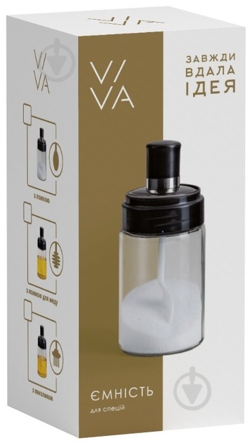 Емкость для специй Viva Daily с ложкой (S250-S) - фото 2 Емкость для специй Viva Daily с ложкой (S250-S) - фото 2