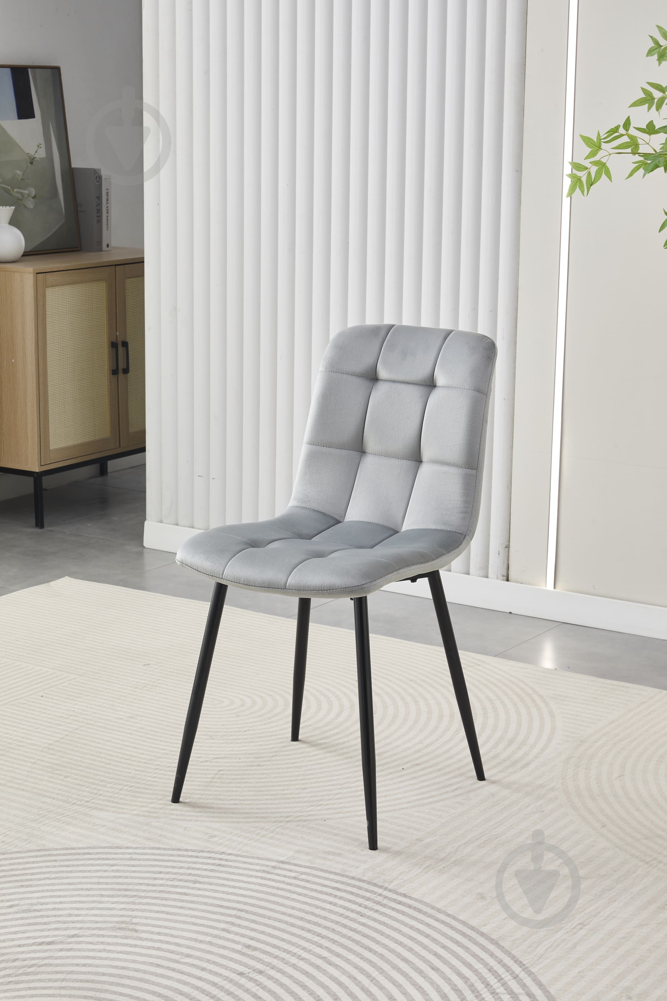 Стул Fly FS23 Light Grey-39 светло-серый / черный - фото 6