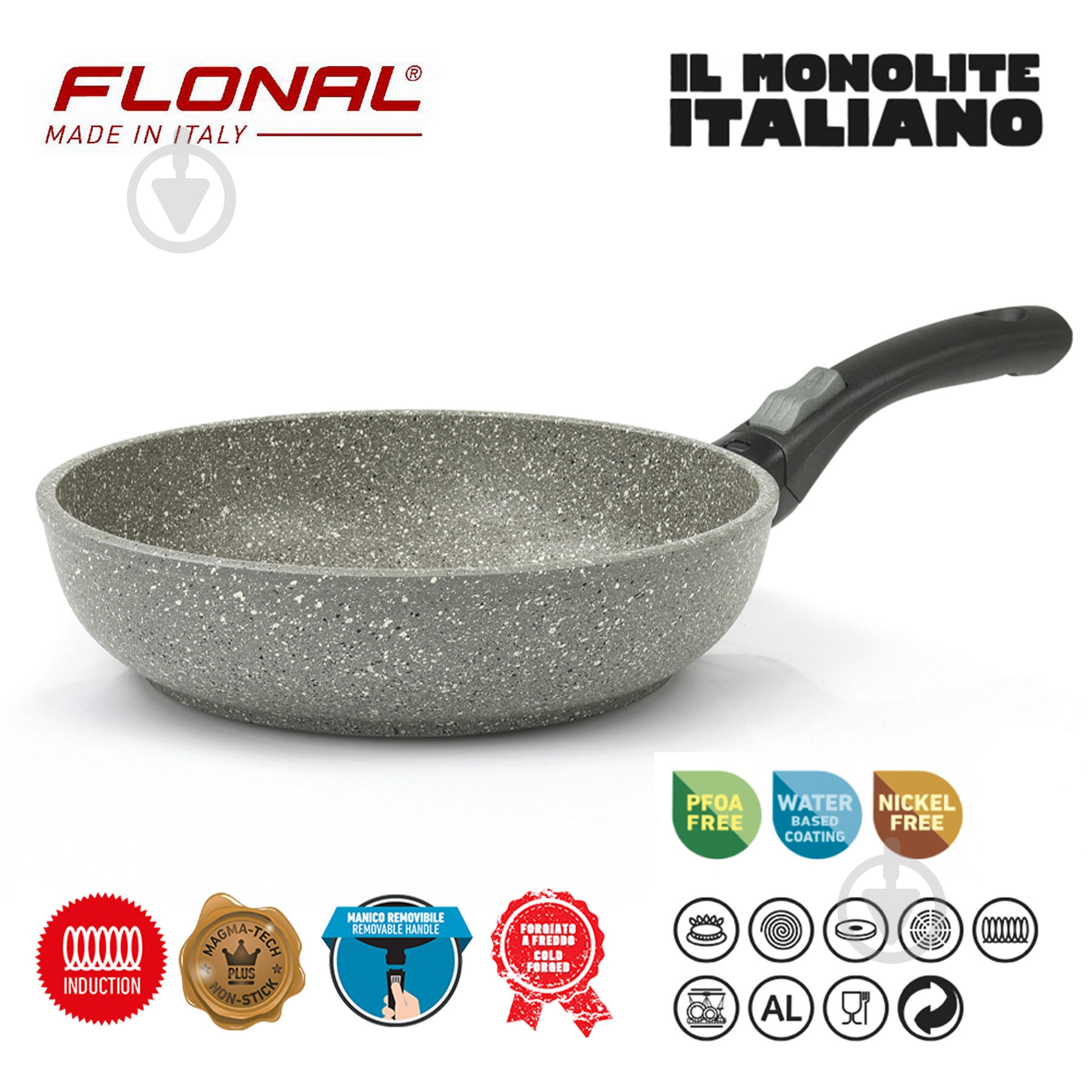 Сковорода Flonal Monolite 32 см (MOIPB3290) - фото 7 Сковорода Flonal Monolite 32 см (MOIPB3290) - фото 7