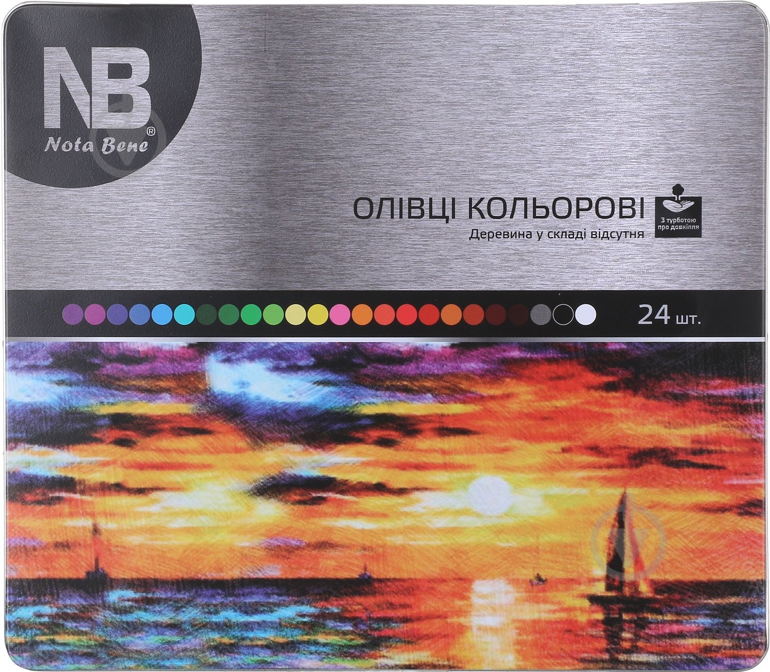 Набор карандашей цветных без дерева 24 шт. Nota Bene - фото 2 Набор карандашей цветных без дерева 24 шт. Nota Bene - фото 2