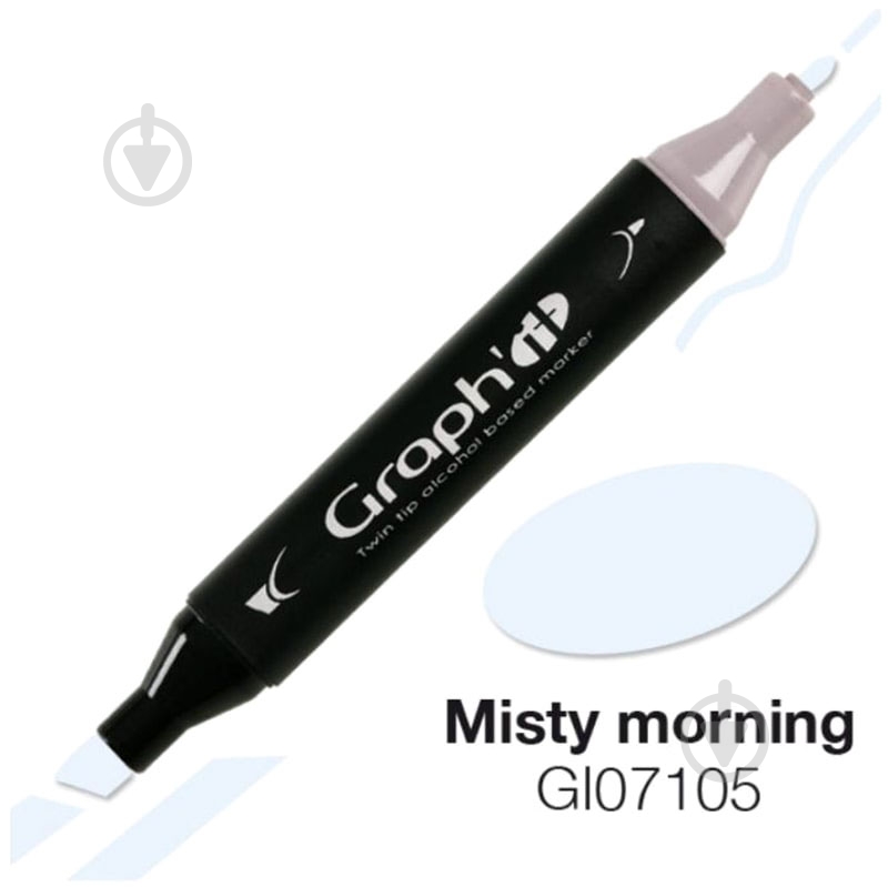 Маркер двусторонний Graph'it 7105 GI07105 серо-голубой - фото 1 Маркер двусторонний Graph'it 7105 GI07105 серо-голубой - фото 1