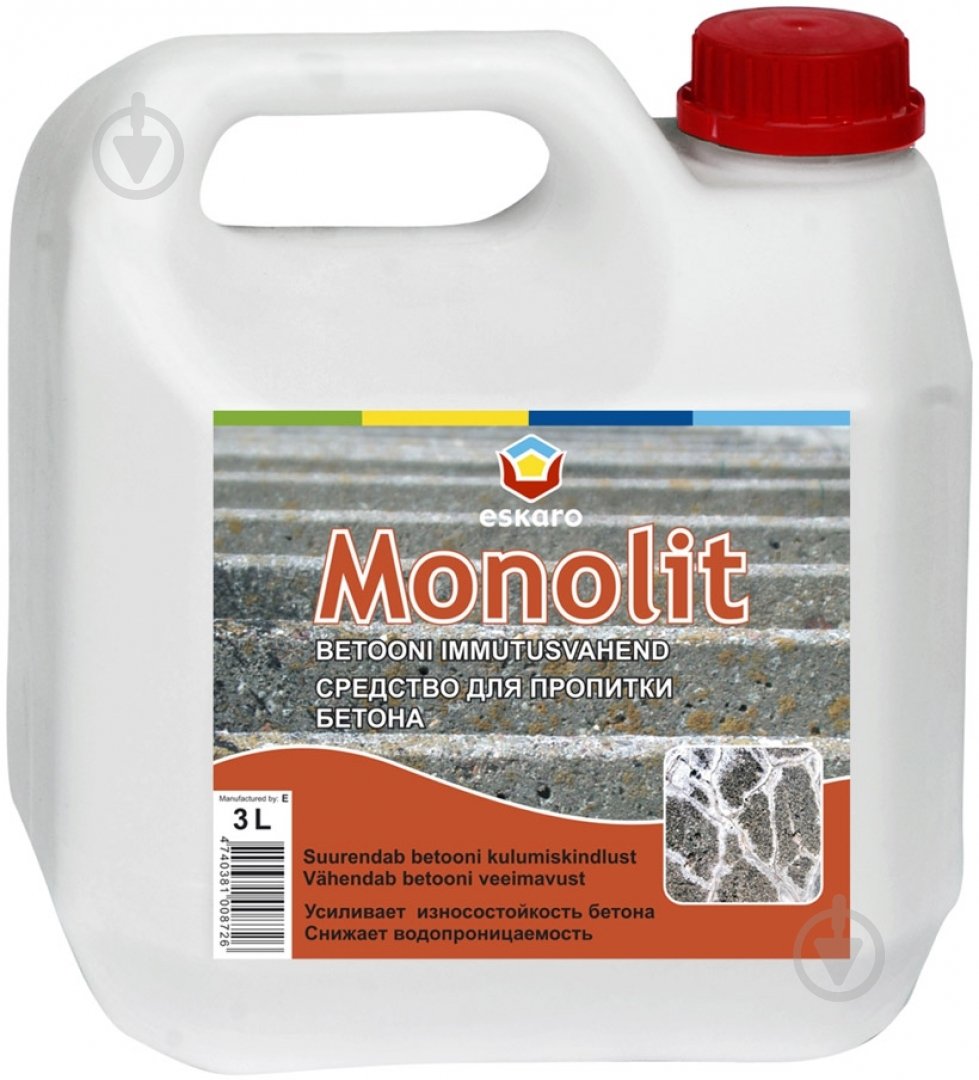 Пропитка Eskaro для бетона Monolit 3 л - фото 1