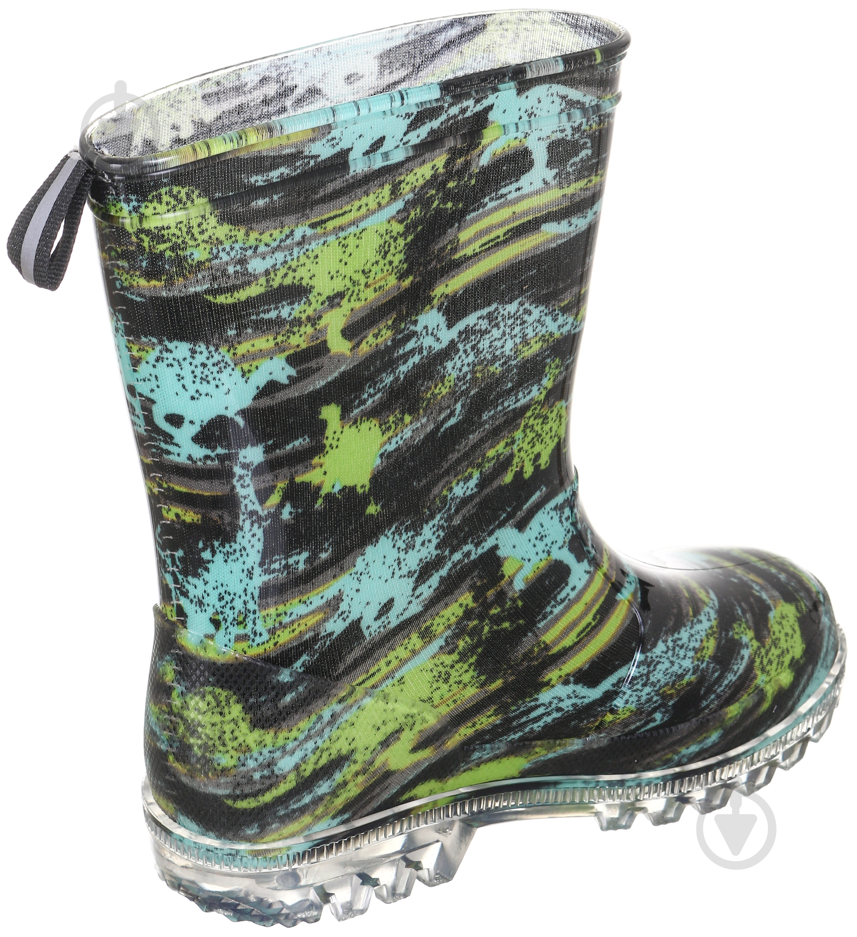 Сапоги резиновые для мальчиков Динозавр KP26 размер 26 черный с зеленым - фото 3 Сапоги резиновые для мальчиков Динозавр KP26 размер 26 черный с зеленым - фото 3