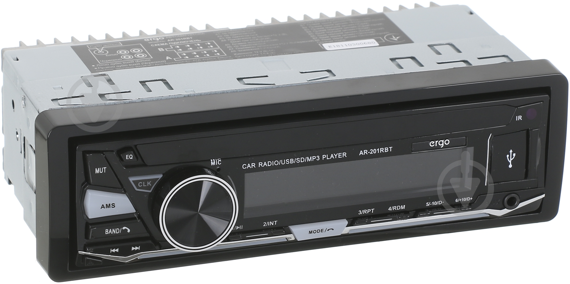 Автомагнитола Ergo AR-201RBT SD/MP3/USB - фото 2