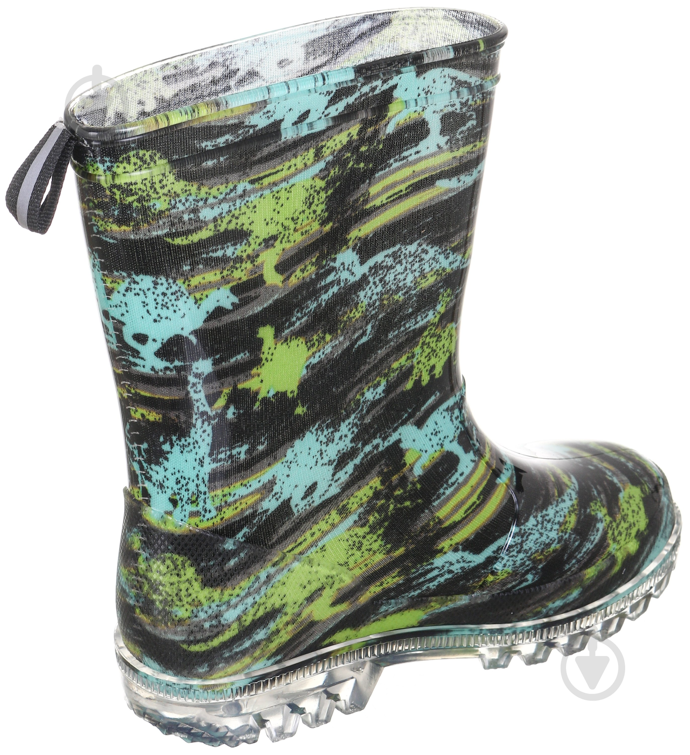 Сапоги резиновые для мальчиков Динозавр KP26 размер 32 черный с зеленым - фото 3 Сапоги резиновые для мальчиков Динозавр KP26 размер 32 черный с зеленым - фото 3