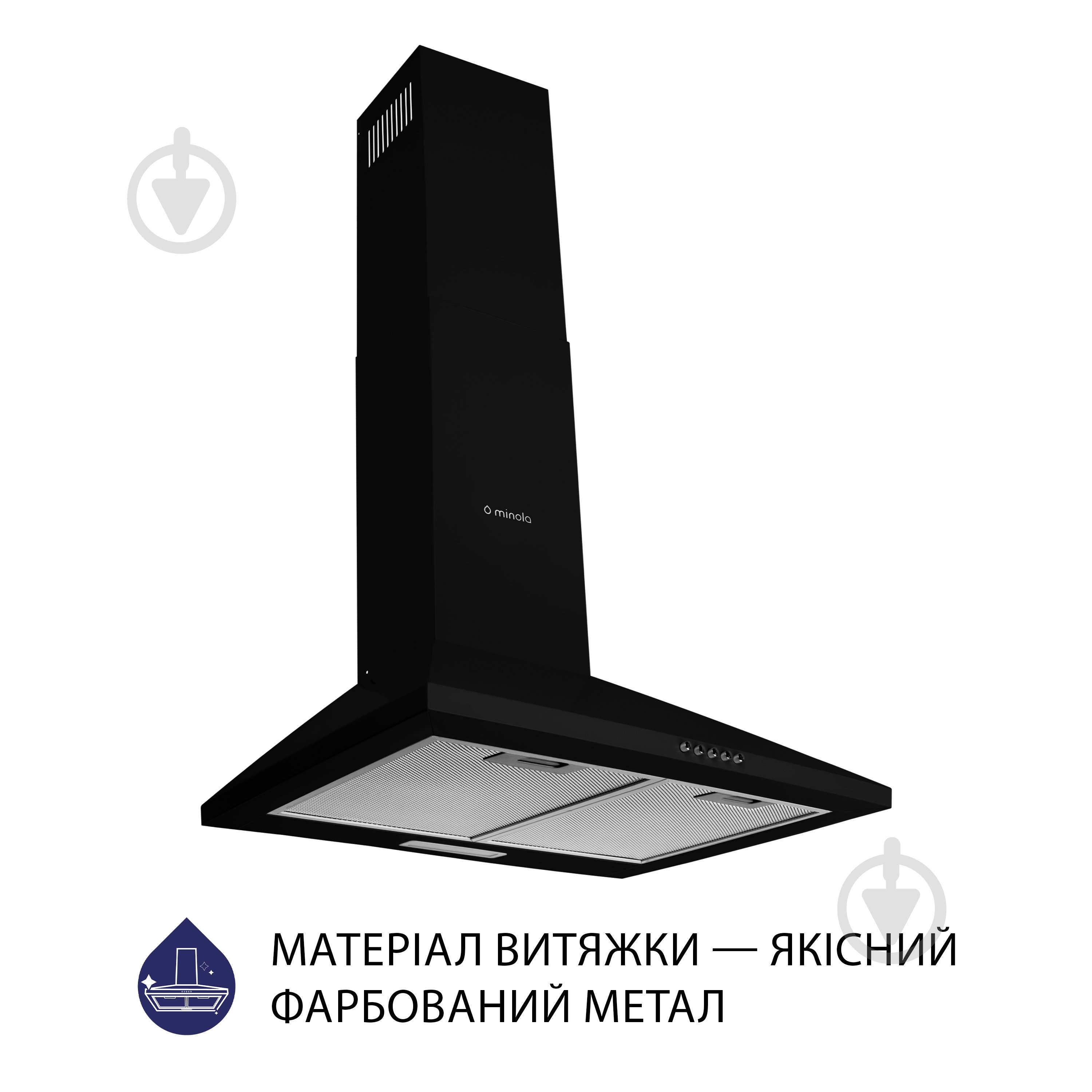 Витяжка Minola HK 5214 BL 700 LED купольна - фото 2