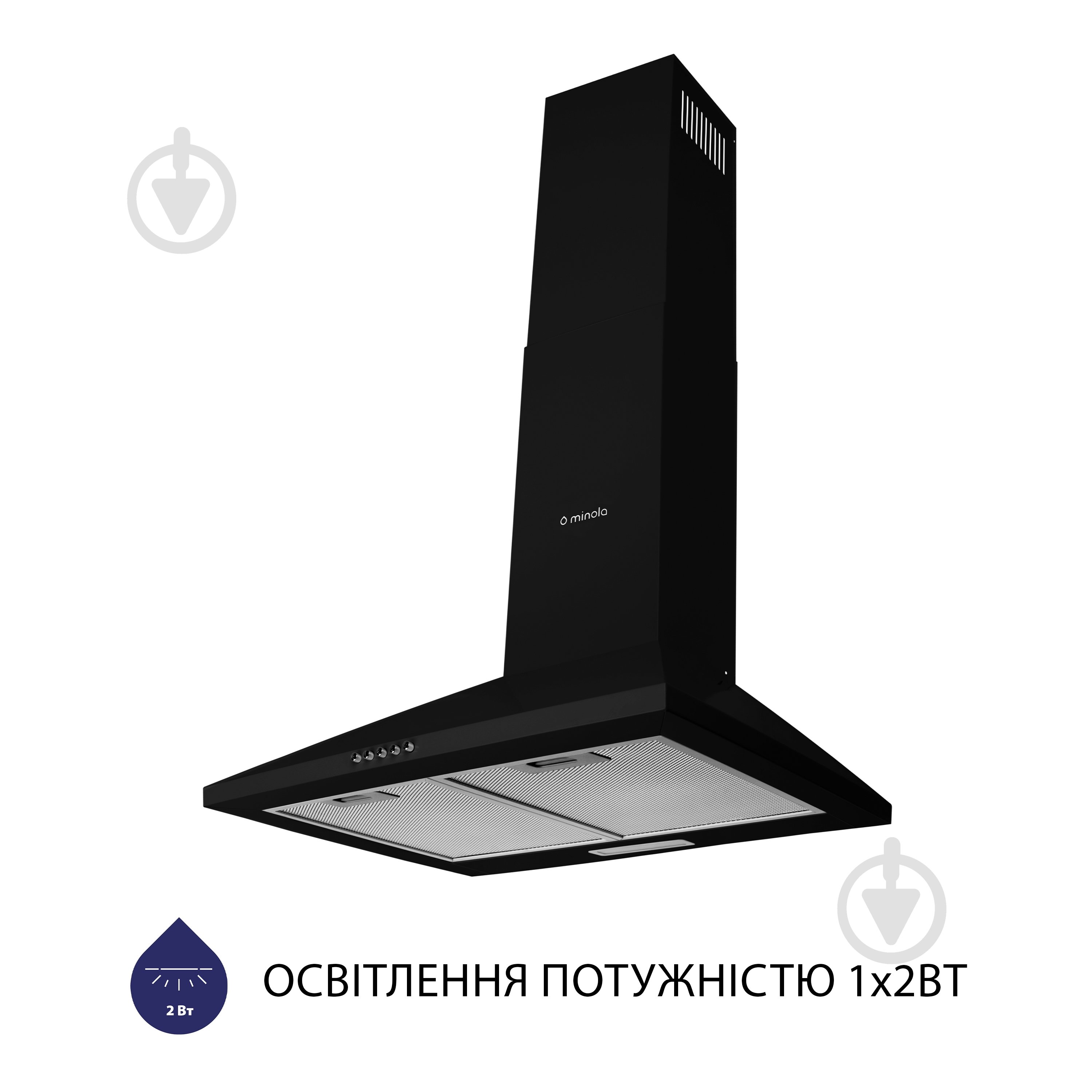 Витяжка Minola HK 5214 BL 700 LED купольна - фото 3