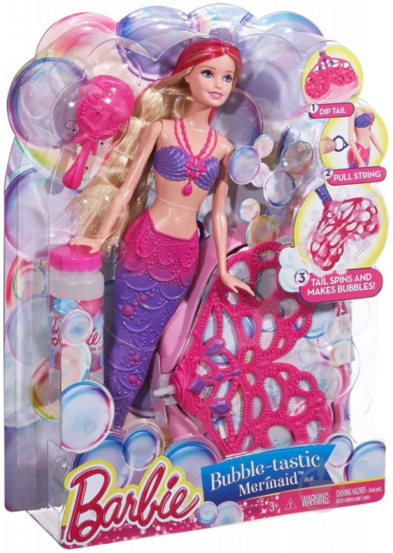 Кукла Русалка Сказочные пузырьки CFF49 - фото 6 Кукла Русалка Сказочные пузырьки CFF49 - фото 6