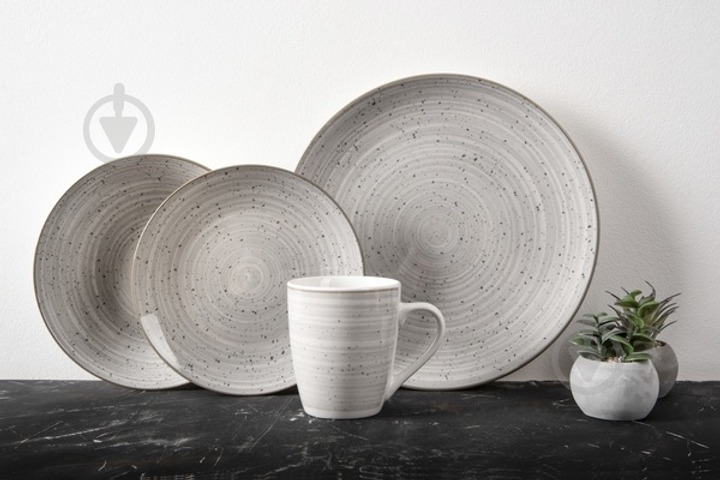 Тарілка обідня Limited Edition Stony Grey 26,5 см (CG-012-1) - фото 3 Тарілка обідня Limited Edition Stony Grey 26,5 см (CG-012-1) - фото 3