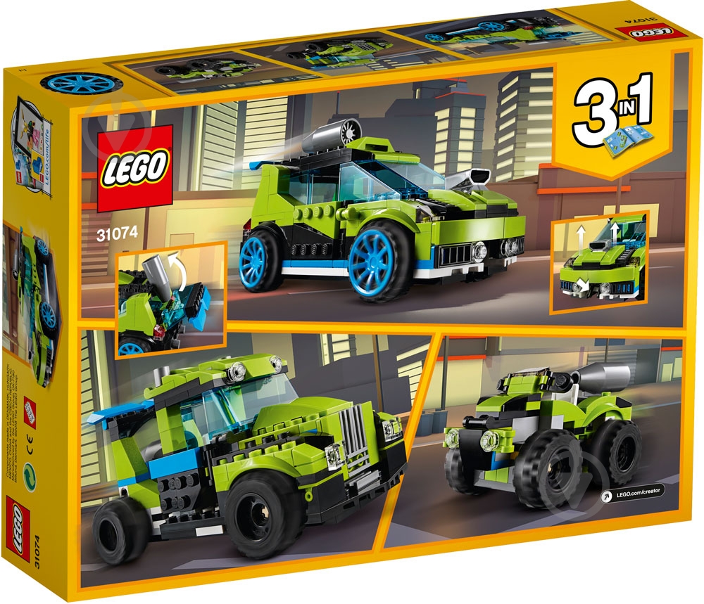 Конструктор LEGO Creator Гоночный автомобиль «Ракета» 31074 - фото 6 Конструктор LEGO Creator Гоночный автомобиль «Ракета» 31074 - фото 6