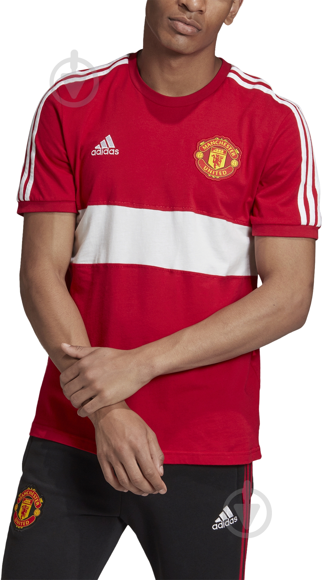 Футболка Adidas MUFC 3S TEE FR6640 р.XL красный - фото 1