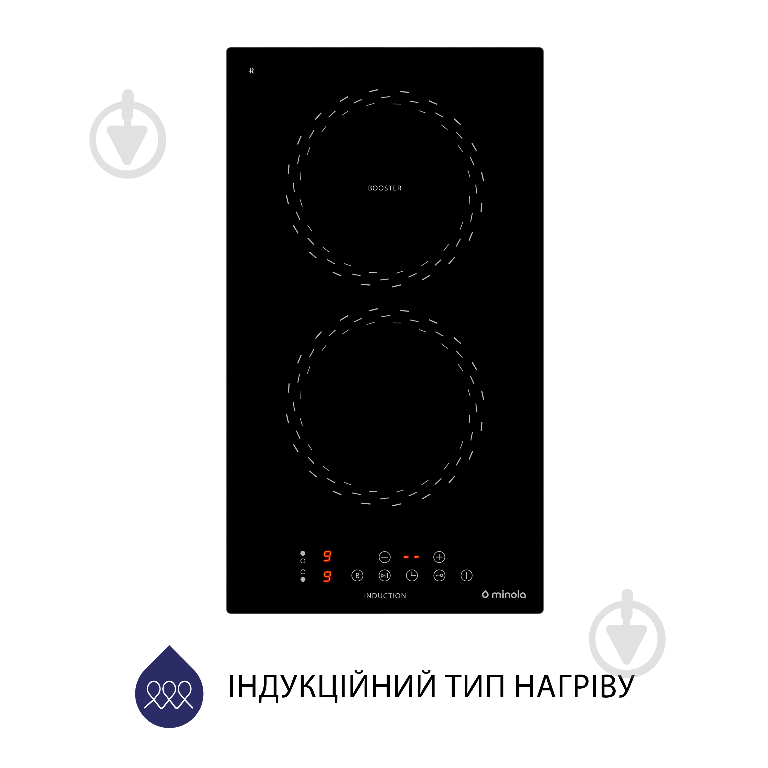 Варочная поверхность индукционная Minola MI 3038 KBL - фото 2 Варочная поверхность индукционная Minola MI 3038 KBL - фото 2