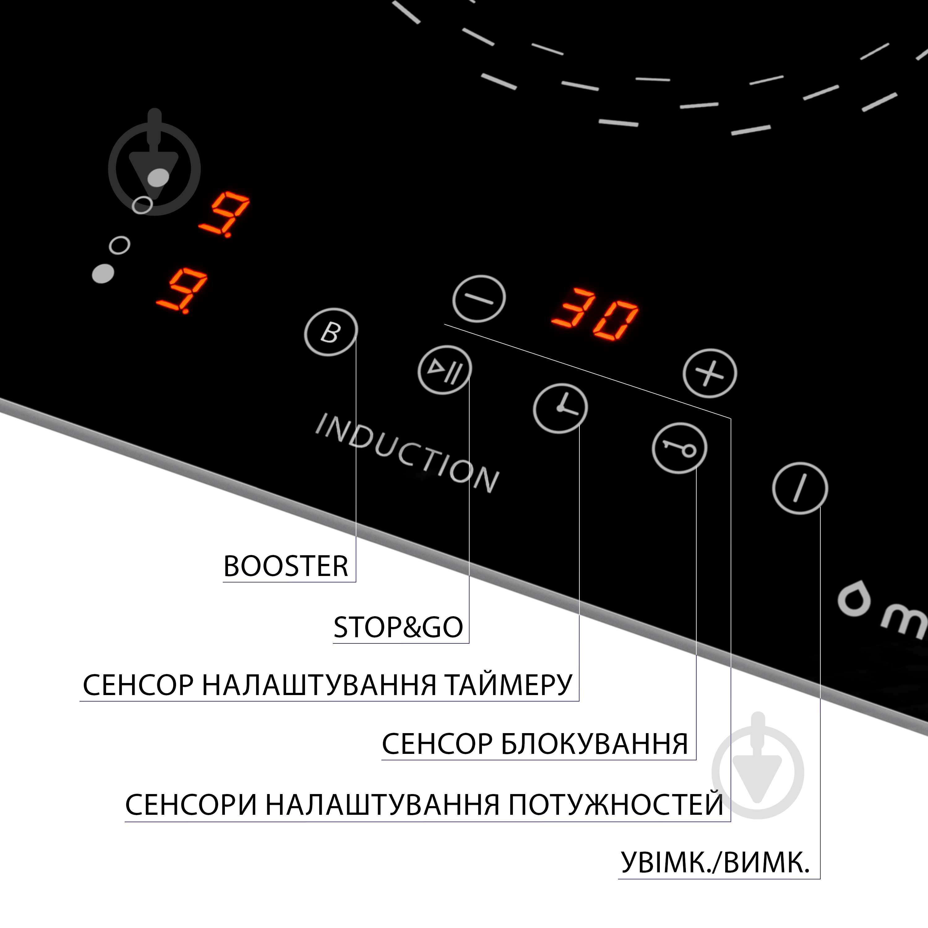 Варочная поверхность индукционная Minola MI 3038 KBL - фото 6 Варочная поверхность индукционная Minola MI 3038 KBL - фото 6