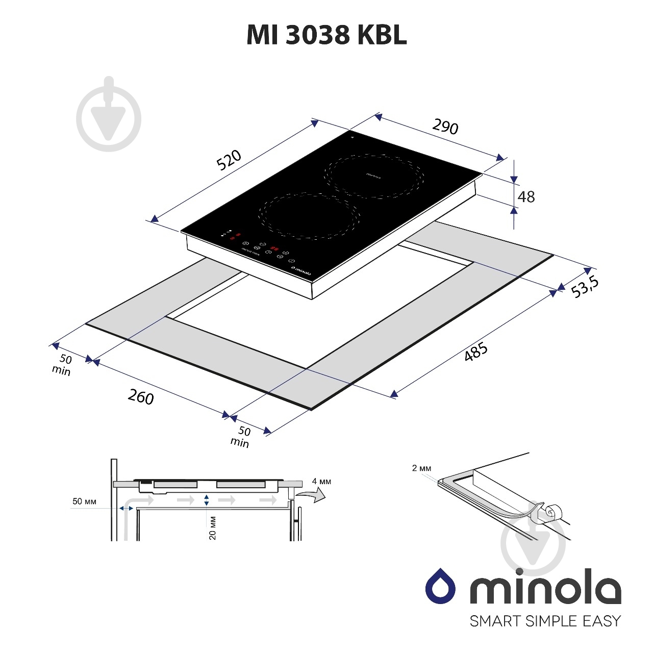 Варочная поверхность индукционная Minola MI 3038 KBL - фото 9 Варочная поверхность индукционная Minola MI 3038 KBL - фото 9